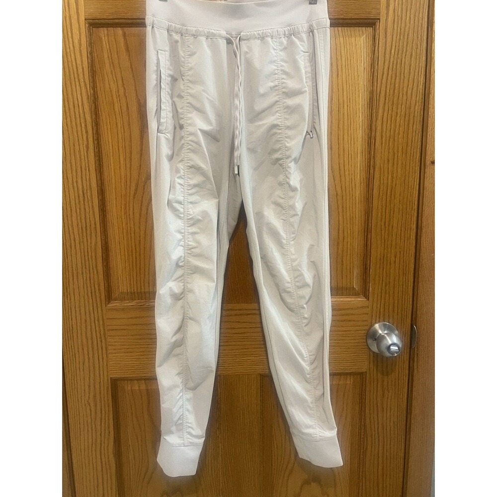 Athleta Women's Attitude II Pants Ruched Leg Joggers Gray Stretch SZ 6